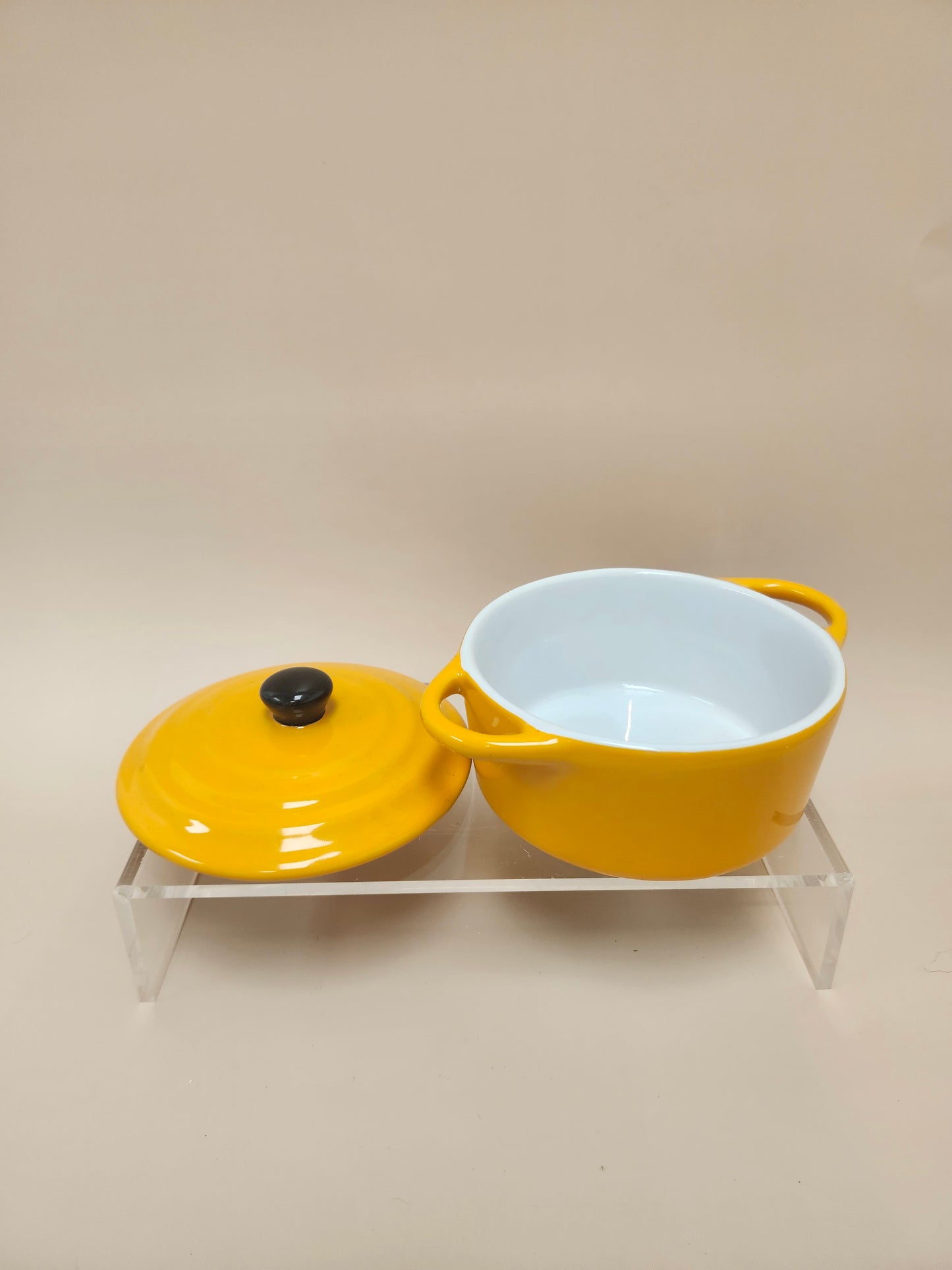 Orange Stoneware Mini Baker with Lid