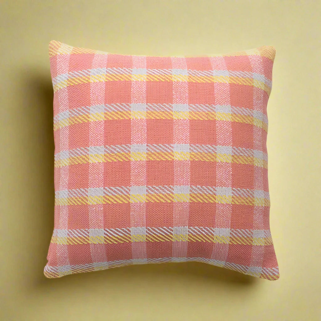Cozy Check-In Plaid Pillow