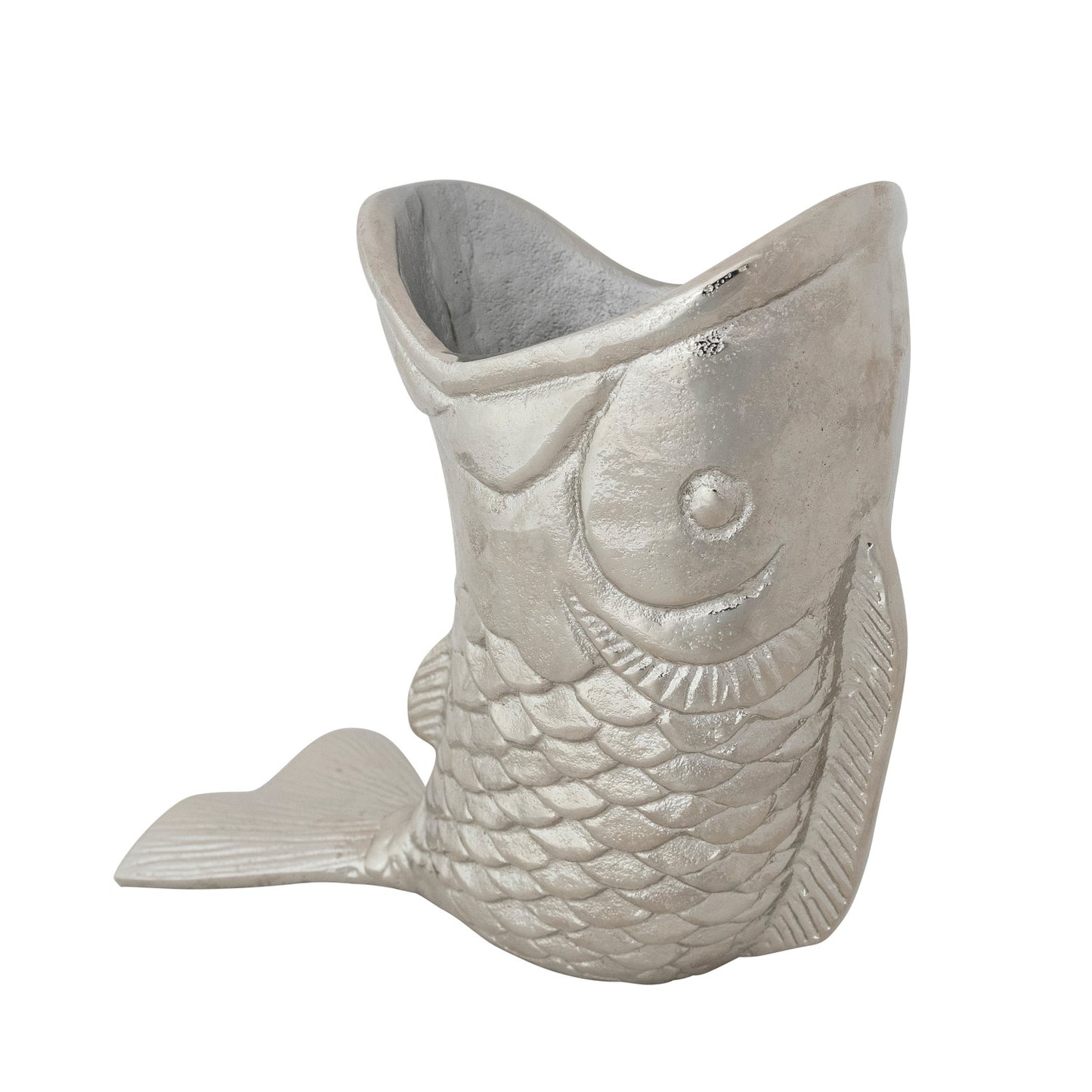 Cast Aluminum Fish Shaped Wine Bottle Holder