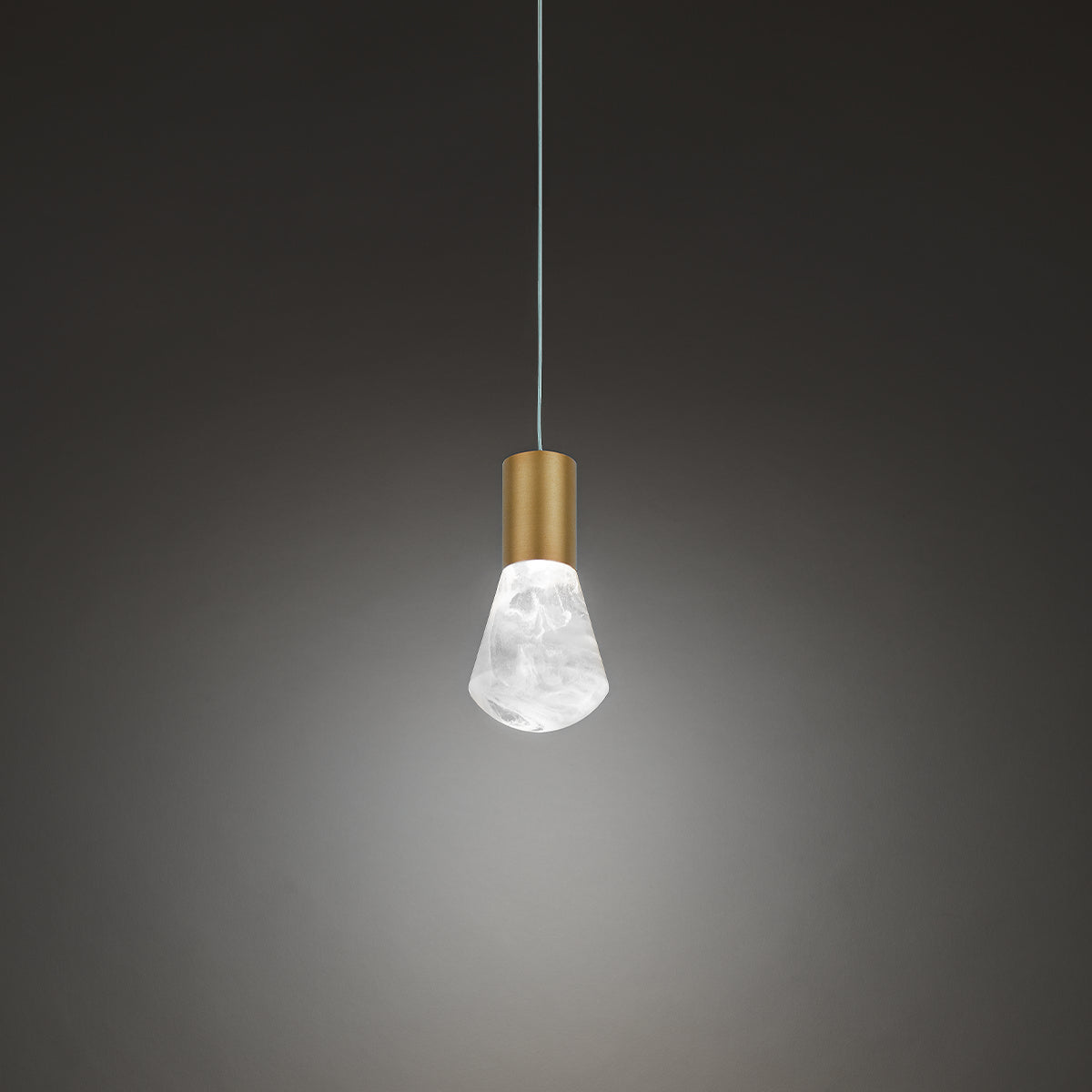 Plum LED Mini Pendant by Modern Forms in Aged Brass Finish (PD-40106-AB)
