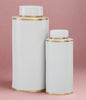 Ivory Canister Set of 2 by Currey and Company in White/Antique Brass Finish (1200-0414)