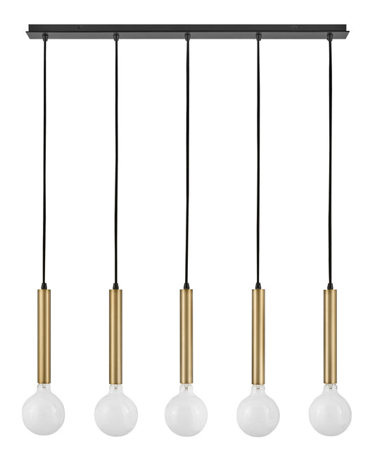 Bobbie LED Linear Chandelier by Lark in Lacquered Brass Finish (83206LCB)