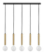 Bobbie LED Linear Chandelier by Lark in Lacquered Brass Finish (83206LCB)