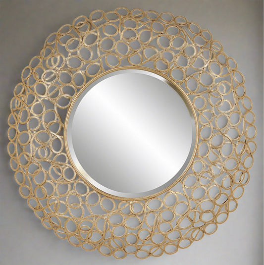 Swirl Mirror by Uttermost in Gold Leaf Finish (09850)