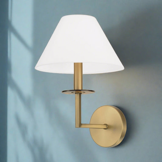 Gilda One Light Wall Sconce by Capital Lighting in Aged Brass Finish (652211AD)