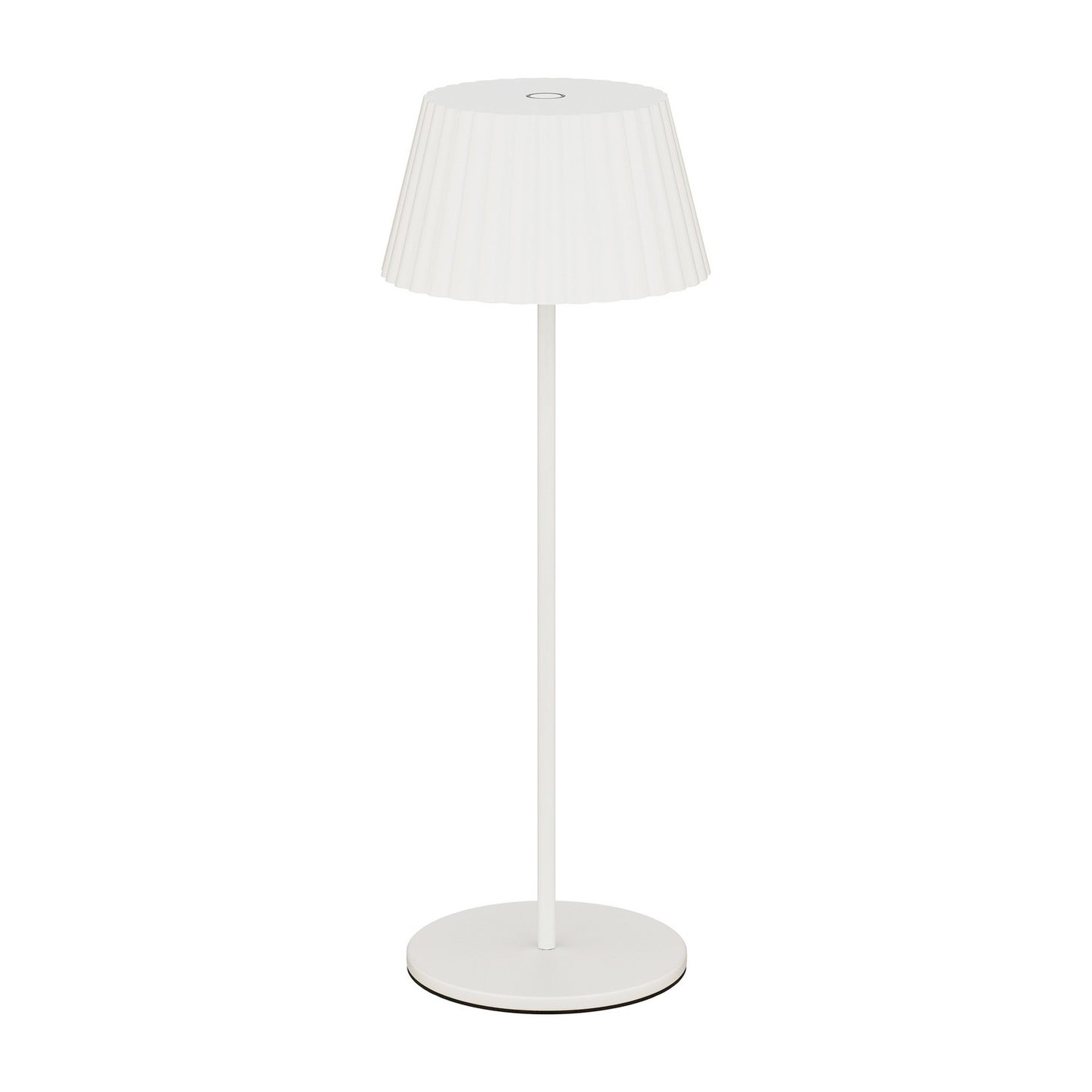 Pleated Shade LED Table Lamp White