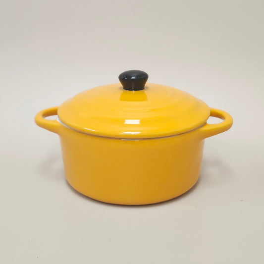 Orange Stoneware Mini Baker with Lid
