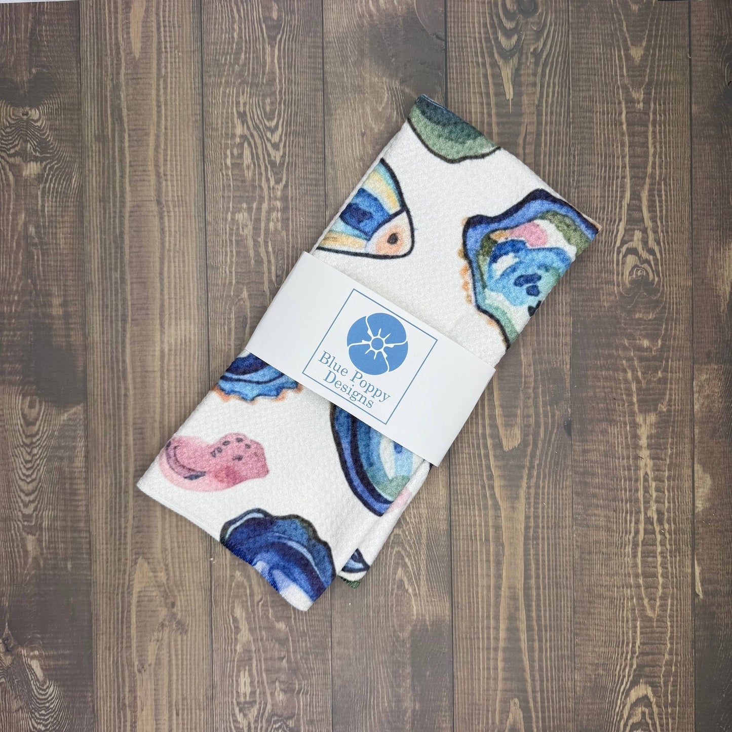 Colorful Oysters Waffle Kitchen Towel