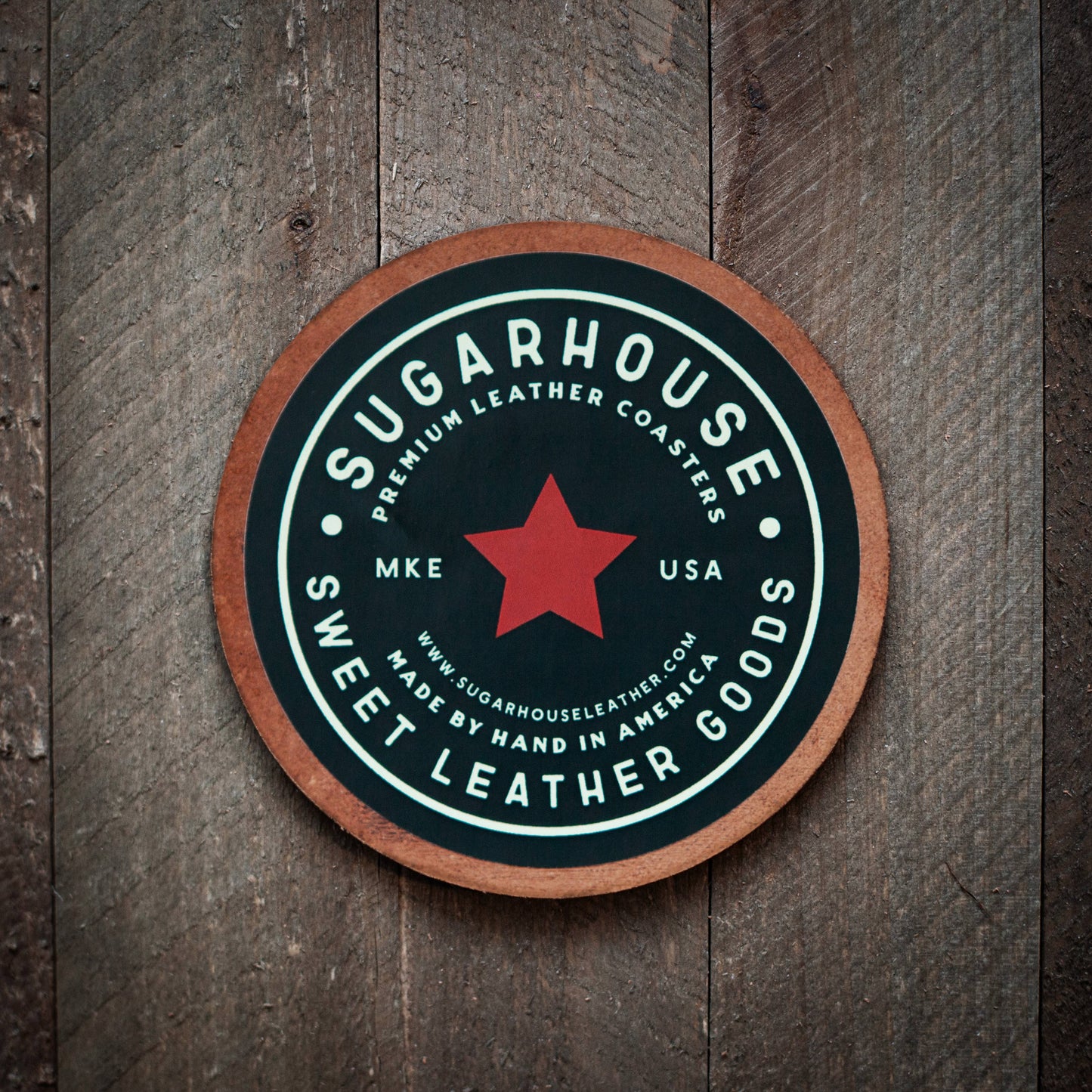 Golfer Leather Coaster