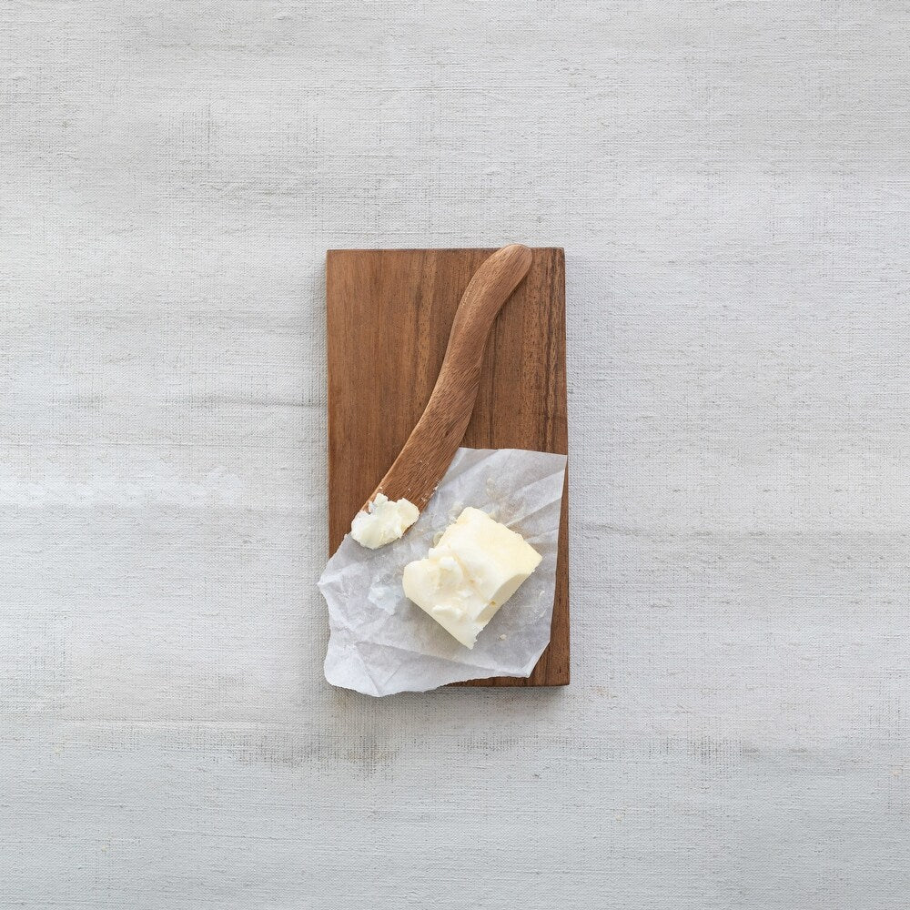 Acacia Wood Cheese/Cutting Board with Canape Knife