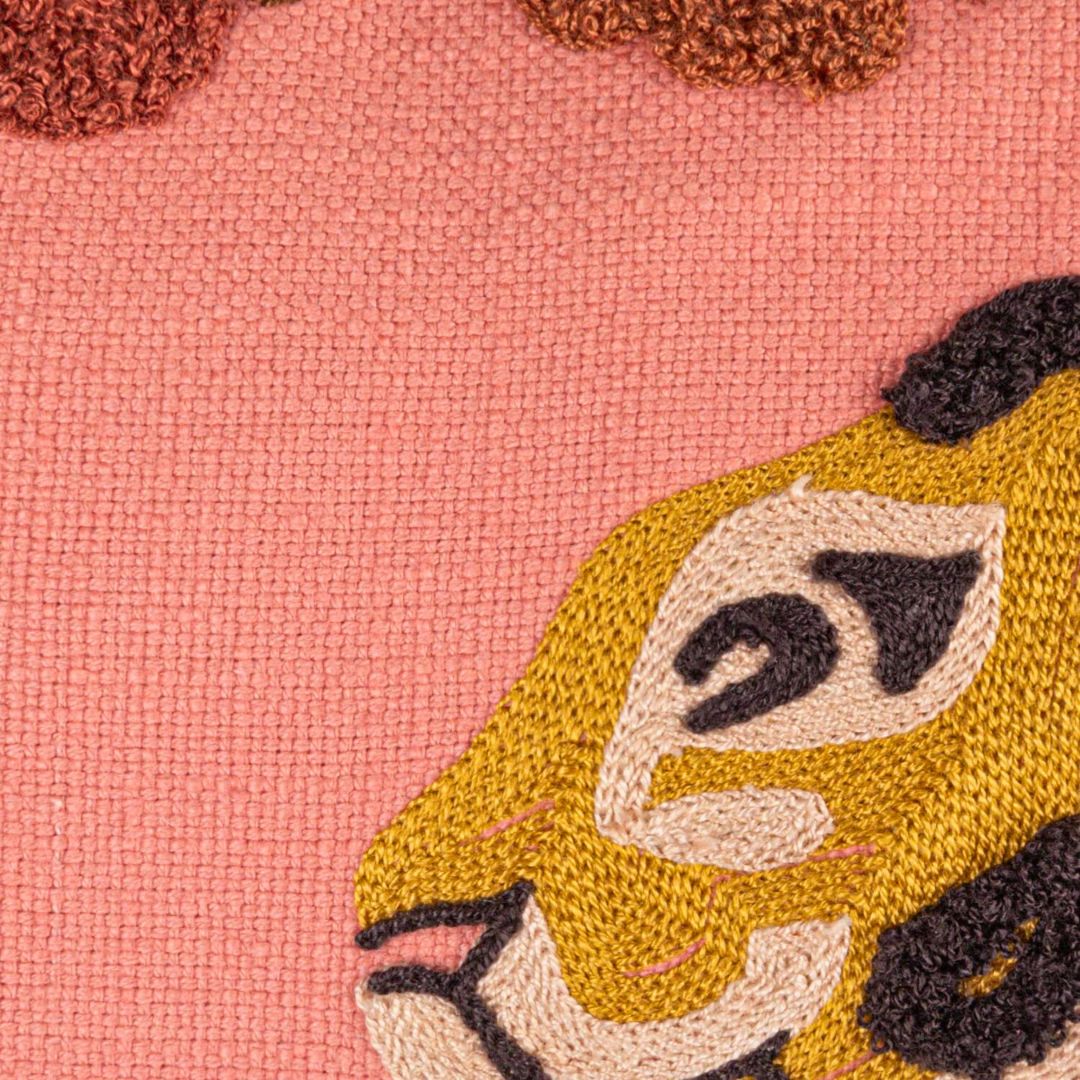 AddaplayfulyetsophisticatedtouchtoyourdecorwithourPinkEmbroideredTigerFlowerPillow.Featuringvibranttigerflowerembroideryonasoftpinkbase_thispillowisachicstatementpicopy4