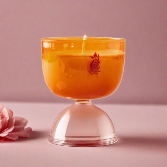 Bottomless Mimosa Candle featuring fresh orange zest and bubbly champagne aromas, perfect for creating a sunny, cheerful atmosphere.