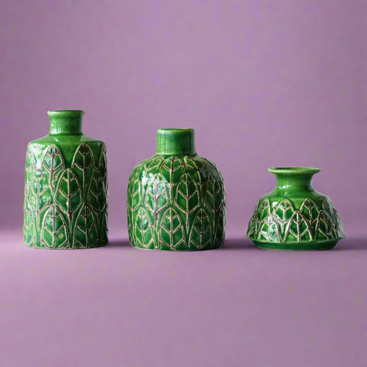 Decoraative-Vases-Vase-Set-Green-Antique-Quirky-Maximalist-Coastal-Home-decor