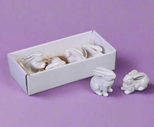 Ceramic Bunnies Boxed Set of Six