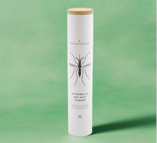 Sea Breeze Citronella Outdoor Incense sticks infused with sea salt and citronella, designed for outdoor use to repel insects and fill the air with a refreshing sea breeze aroma.