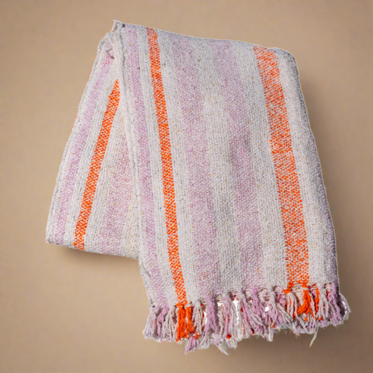 Just Peachy Sustainable Recycled Throw Blanket
