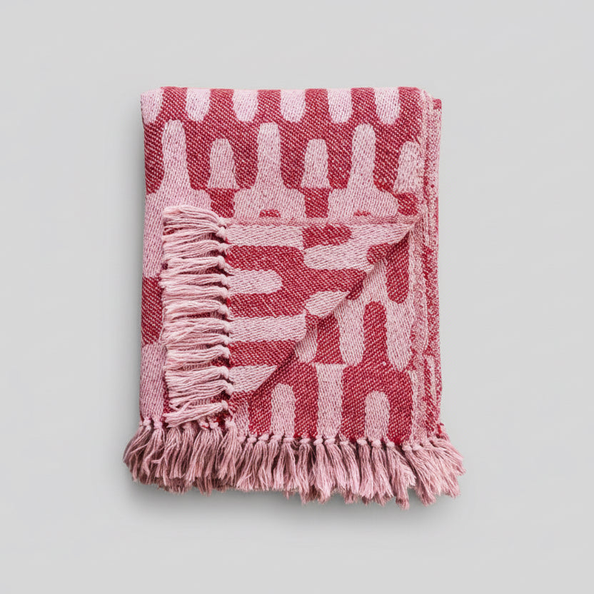 Eco-Chic Pink Throw
