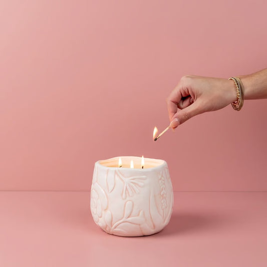 Floral Ceramic Sweet Grace Candle