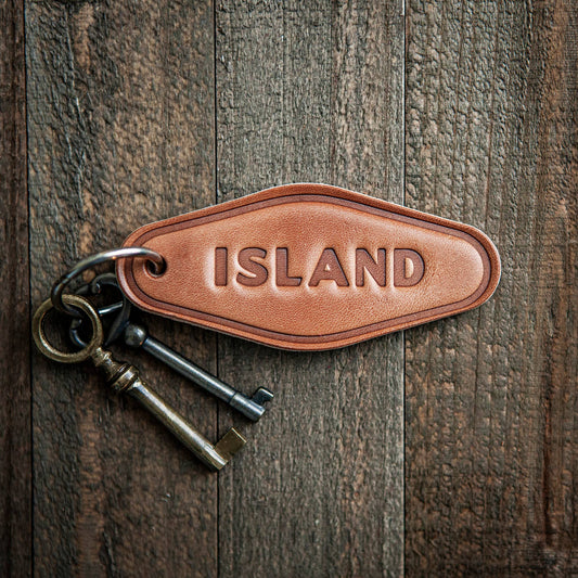 Island Leather Keychain Motel Style
