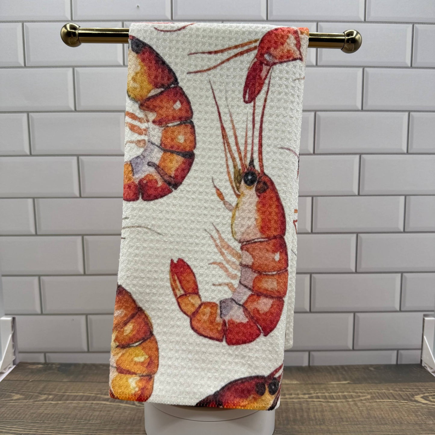 Shrimp Waffle Kitchen Towel