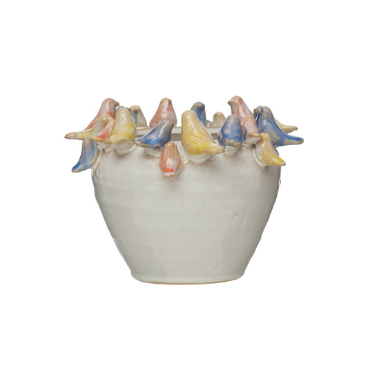 Pastel Bird Planter