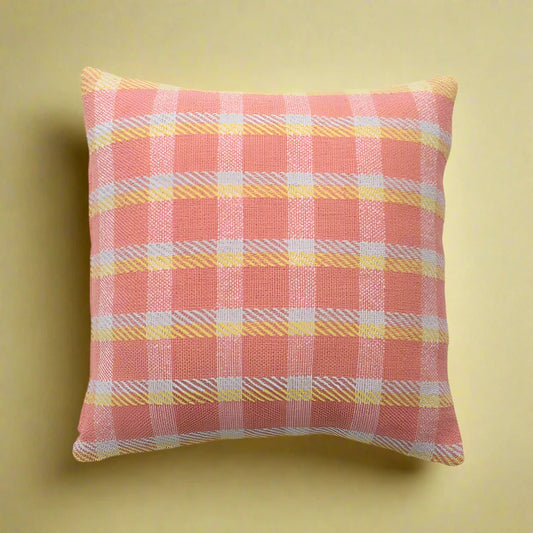 Cozy Check-In Plaid Pillow