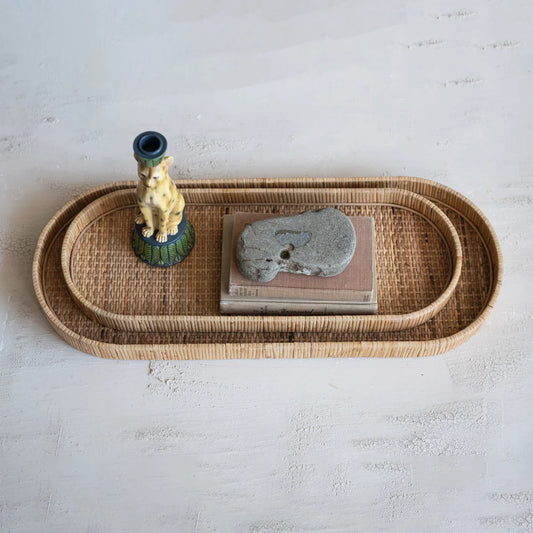Decorative Hand Woven Rattan Trays