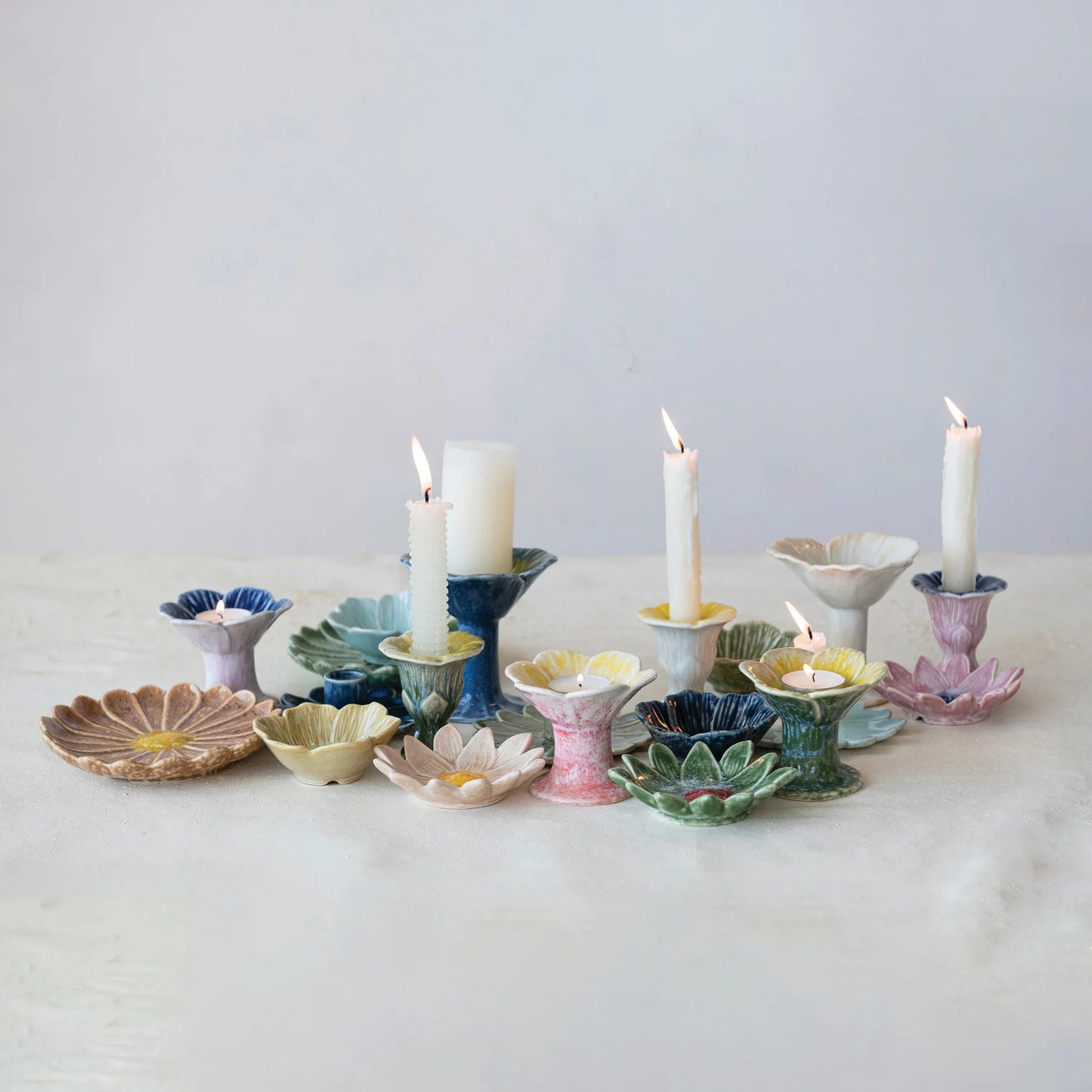 Stoneware Tealight Candle Holders