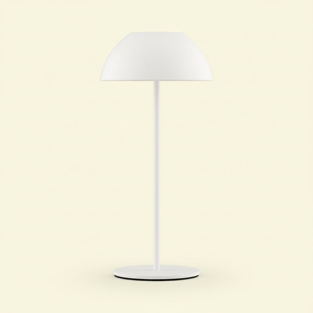 White table lamp on a white background