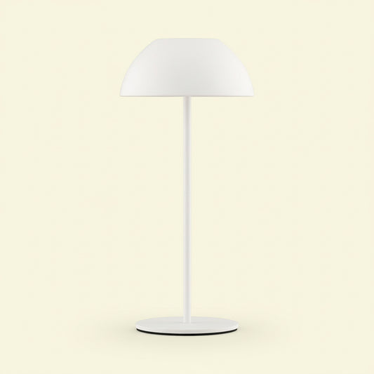White table lamp on a white background