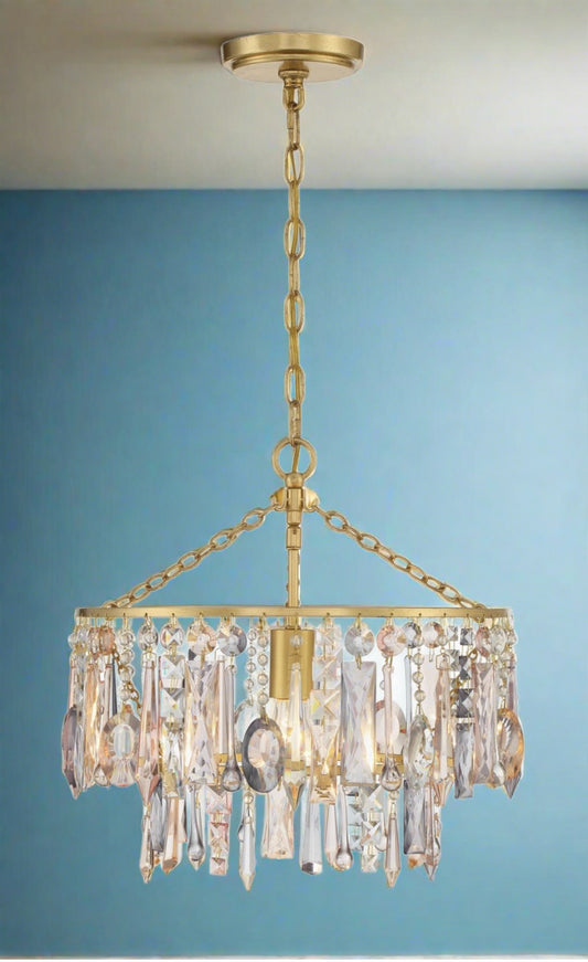 Elsa One Light Pendant by Crystorama in Antique Gold Finish (ELS-7100-GA)